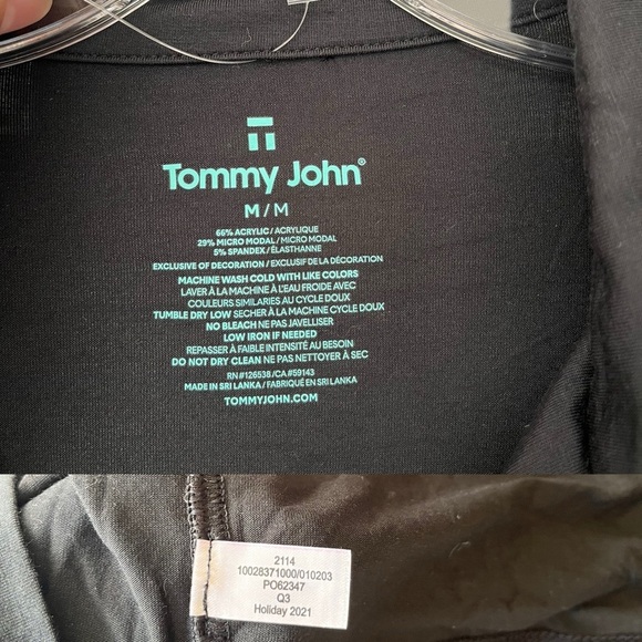 NWT Tommy John Men’s Long Sleeve Button-Down Pajama Top M - Picture 4 of 11